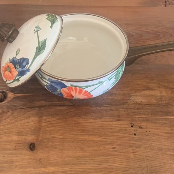 Villeroy & Boch Asta Amapola Enamel Cookware Set Poppies 3 Piece Germany Vintage - Picture 11 of 11